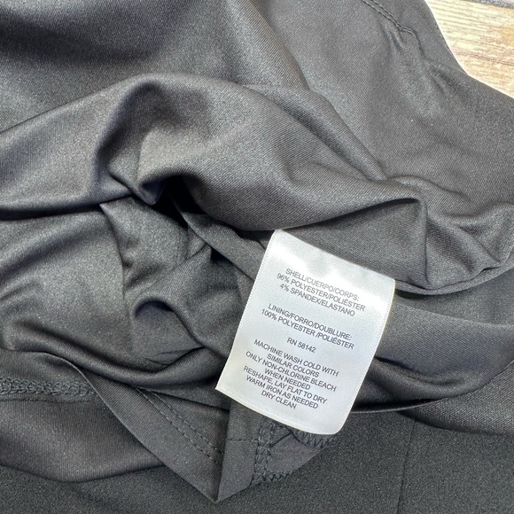 DONNA MORGAN Sleeveless Curved Hem Sheath Minidress Black size 6 - Picture 6 of 6